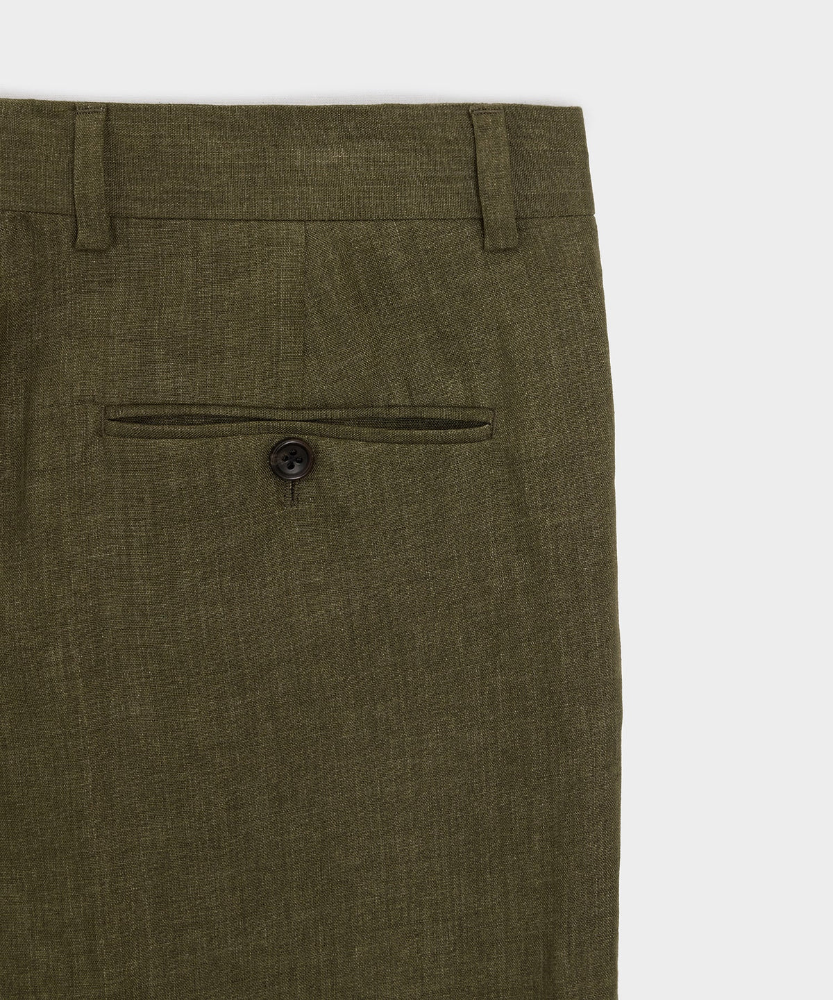 Italian Linen Madison Trouser - Olive