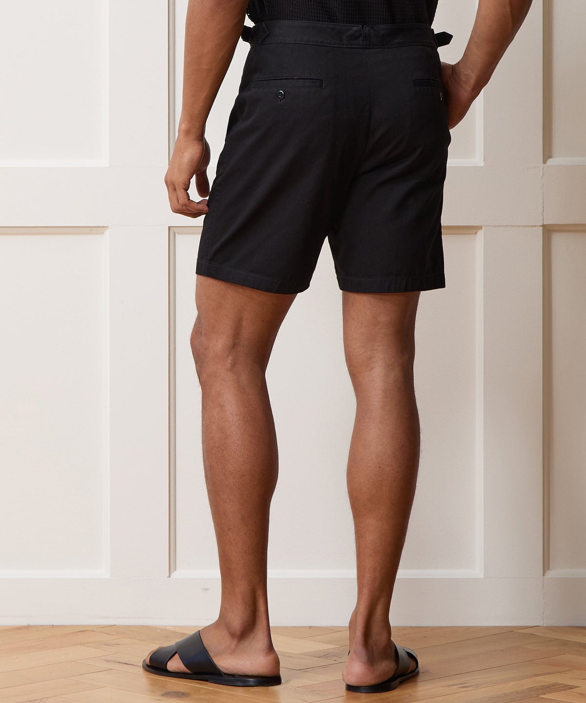 7" Cotton Side Tab Short - Black