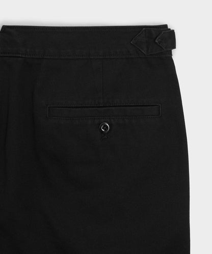 7" Cotton Side Tab Short - Black