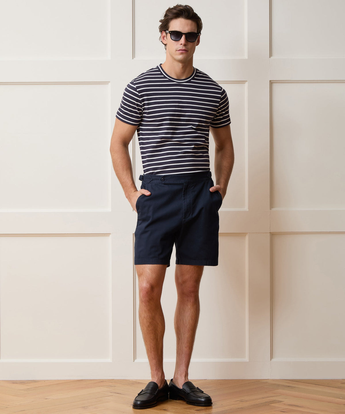 7" Cotton Side Tab Short - Classic Navy