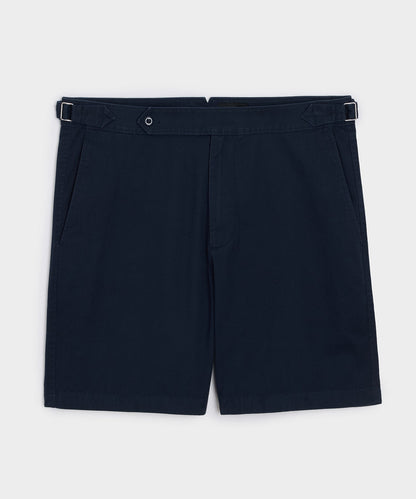 7" Cotton Side Tab Short - Classic Navy