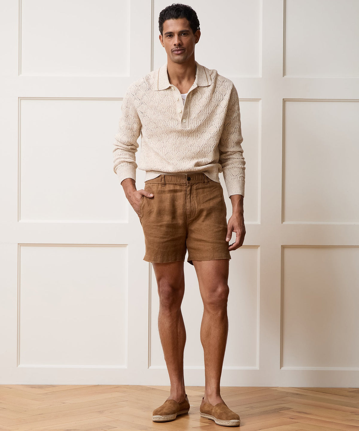 5" Linen Beachcomber Short - Clay