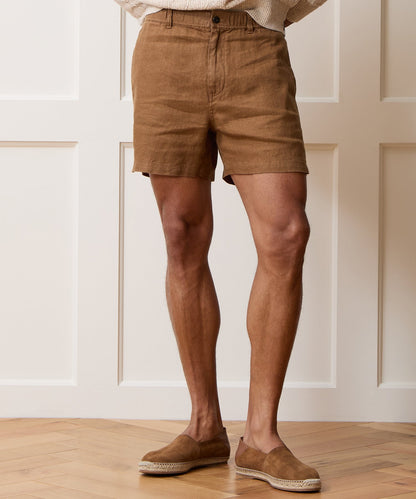 5" Linen Beachcomber Short - Clay