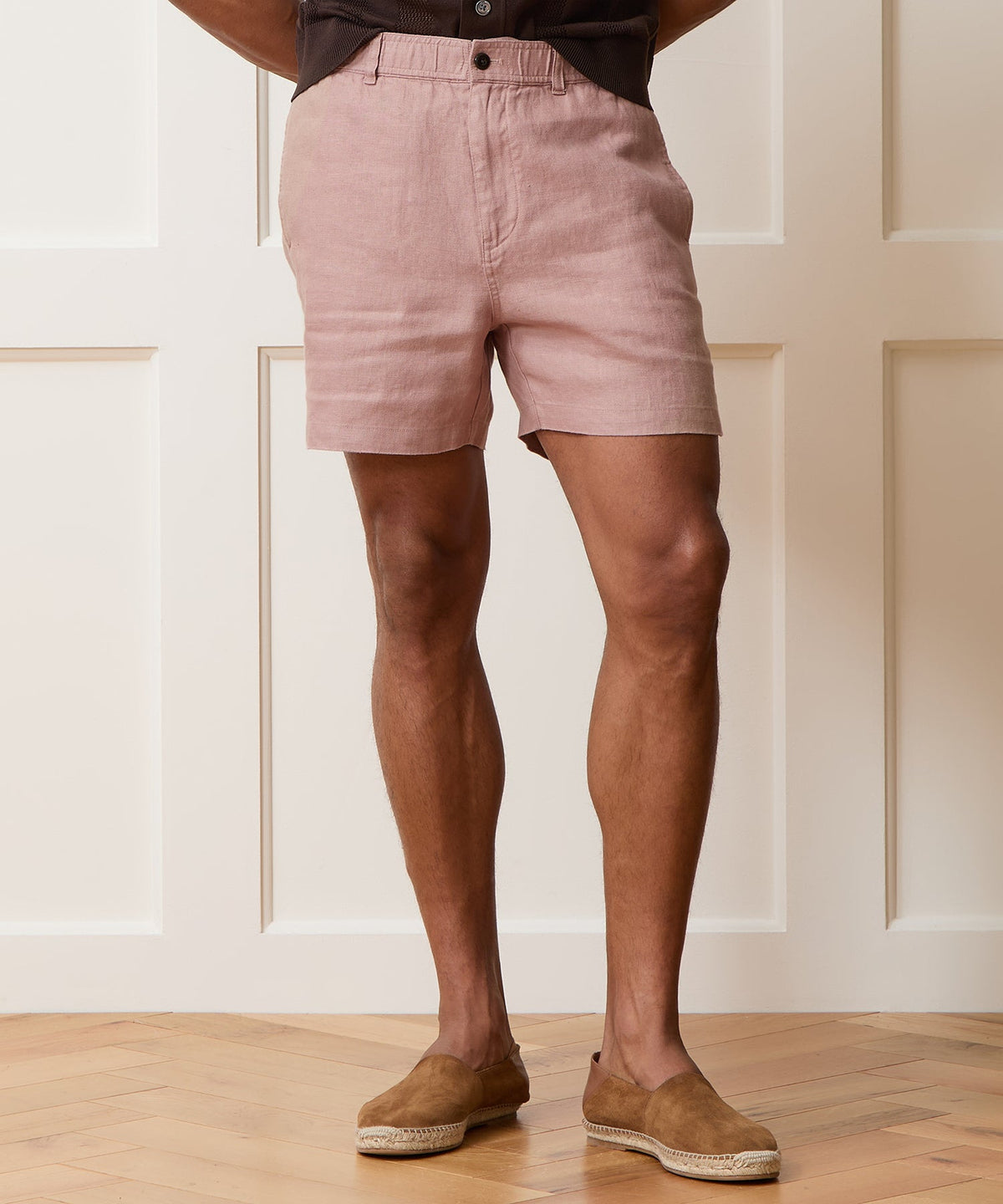 5" Linen Beachcomber Short - Rosy Tan