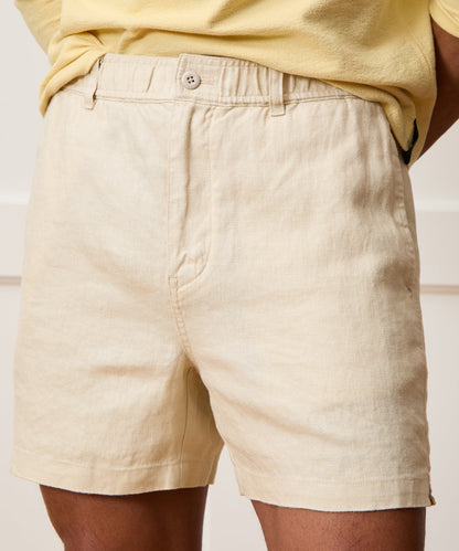 5" Linen Beachcomber Short - Sand Dollar