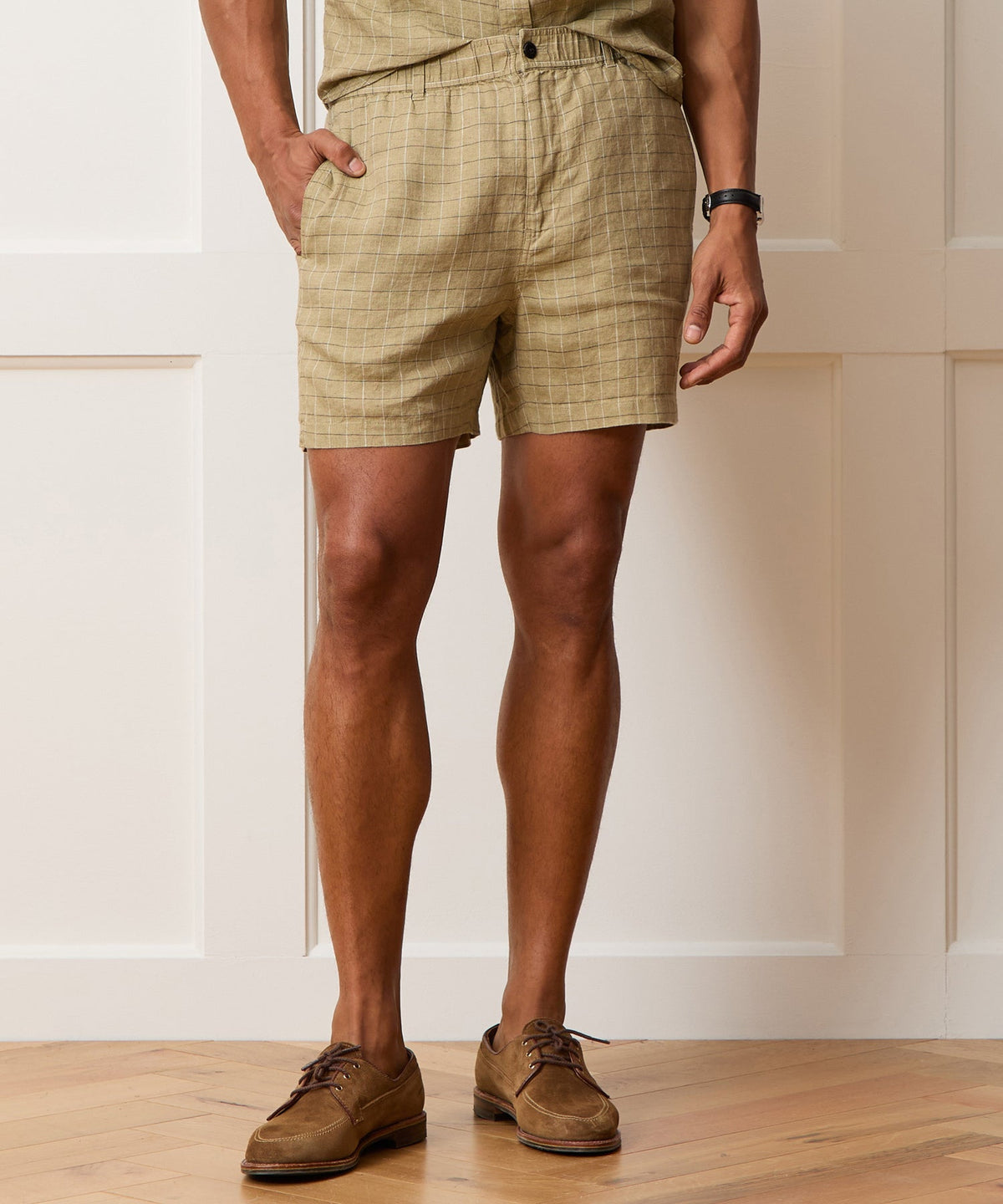 5" Linen Beachcomber Short - Light Sage