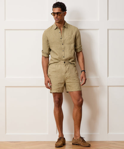 5" Linen Beachcomber Short - Light Sage