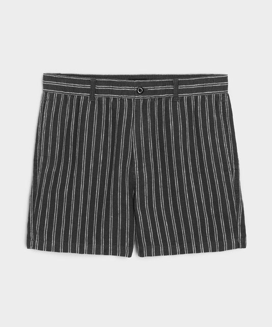 5" Linen Beachcomber Short - Black