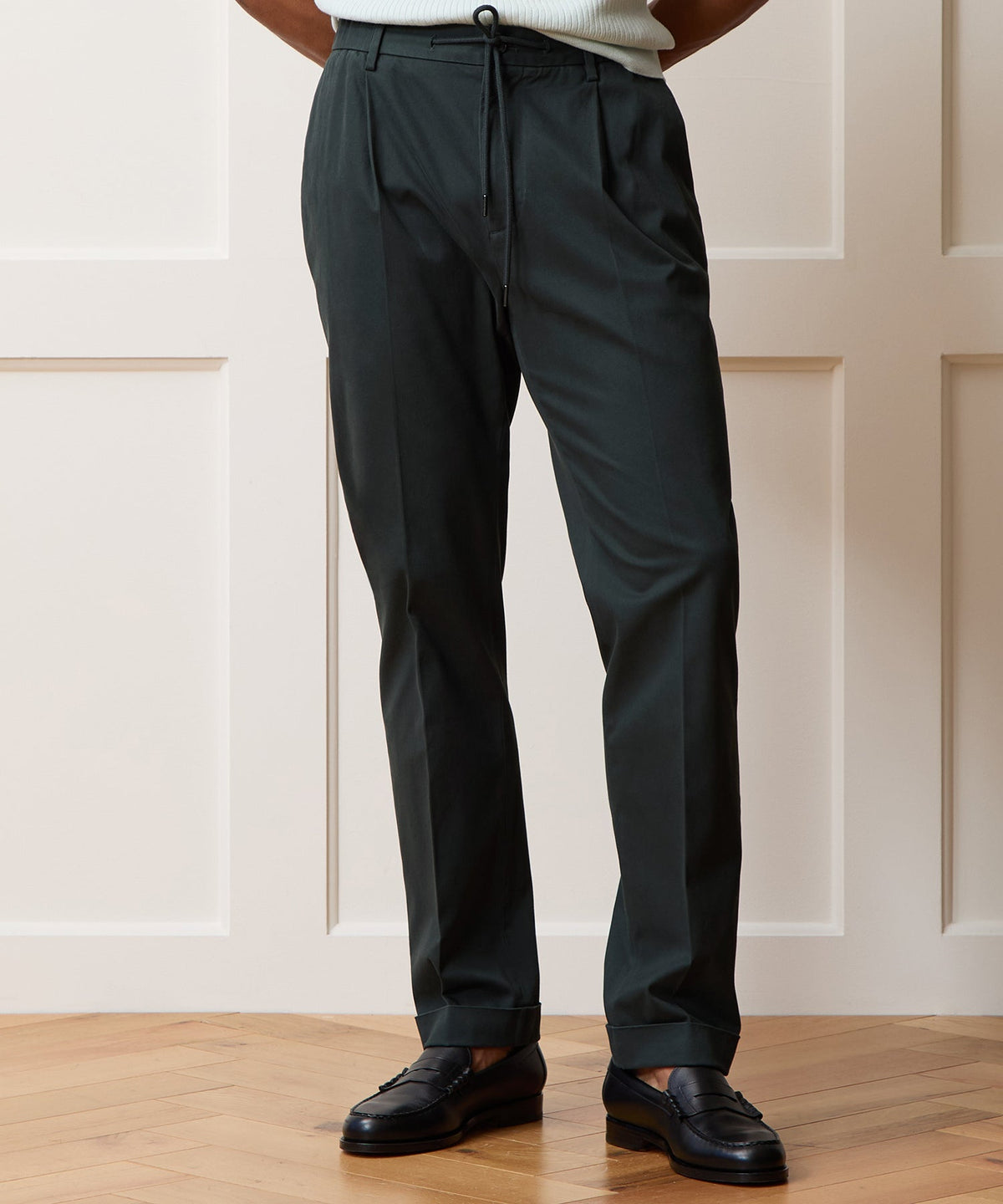 Italian Cotton Modern Chino - Deep Sea