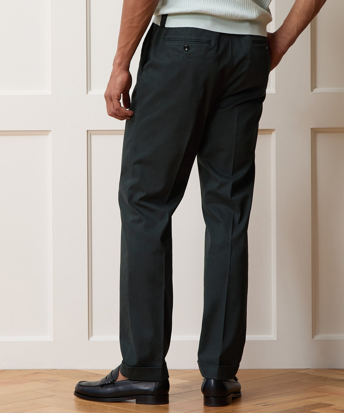 Italian Cotton Modern Chino - Deep Sea