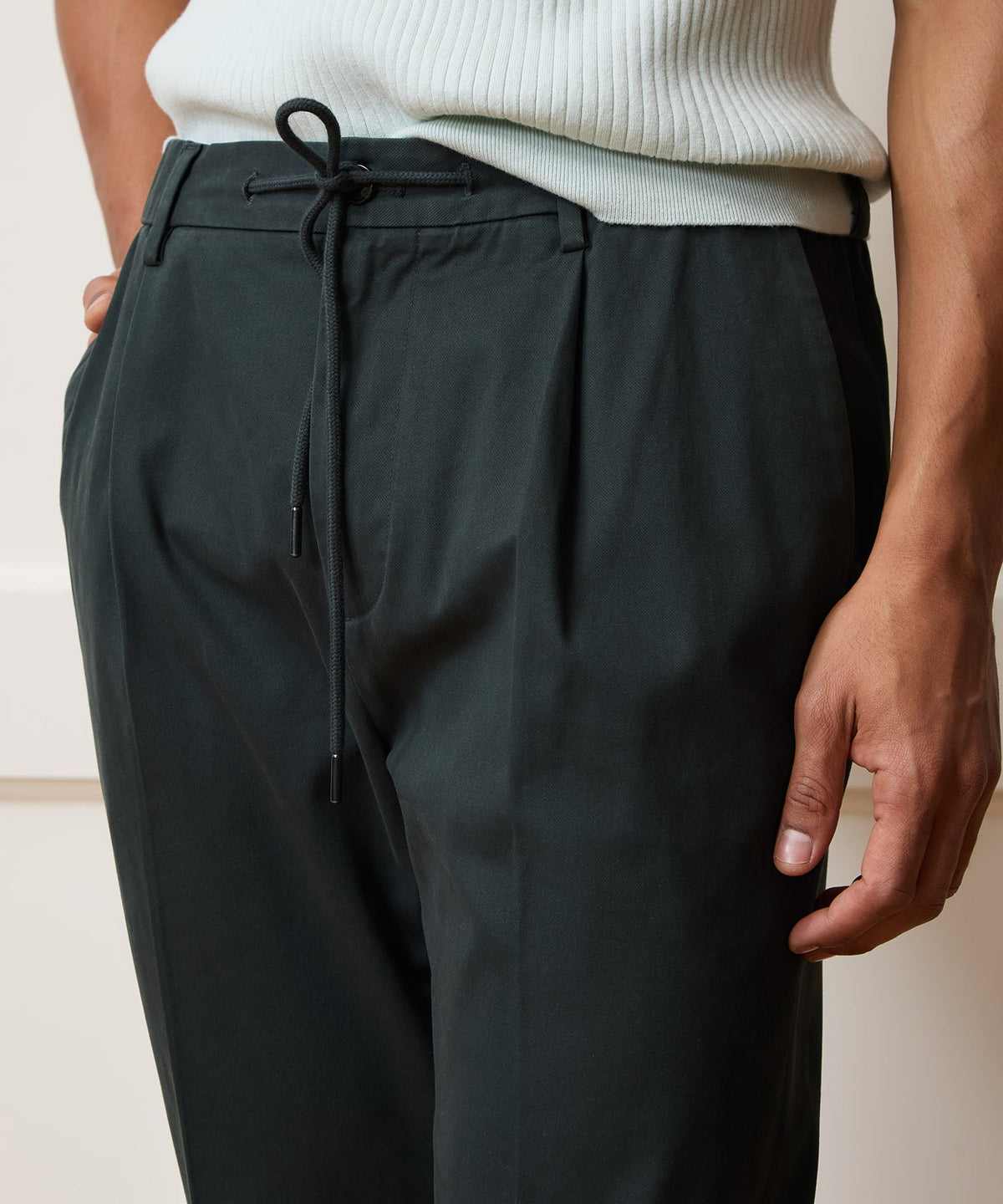 Italian Cotton Modern Chino - Deep Sea