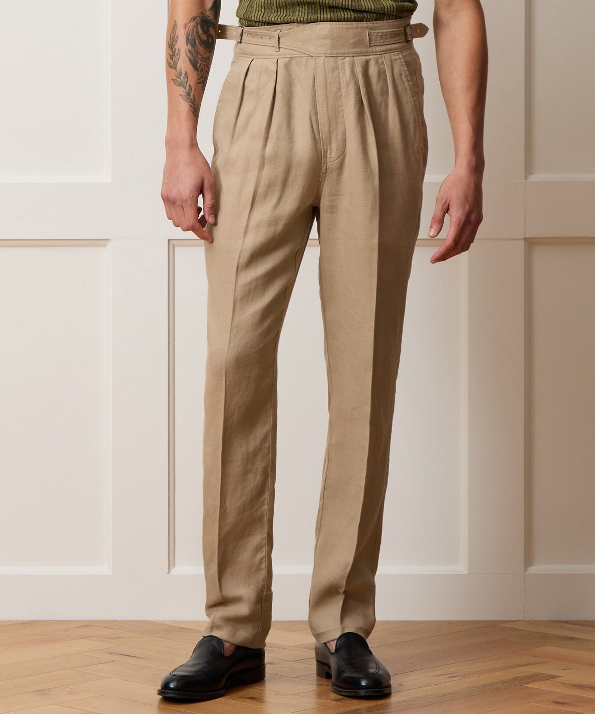 Linen Gurkha Trouser - Beige