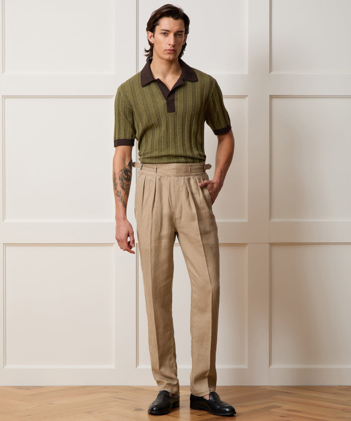 Linen Gurkha Trouser - Beige