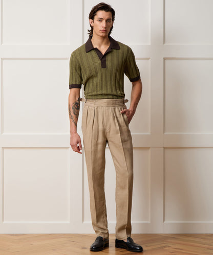 Linen Gurkha Trouser - Beige