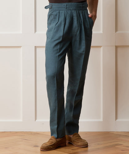 Linen Gurkha Trouser - Teal