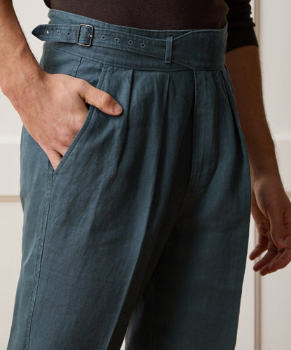 Linen Gurkha Trouser - Teal