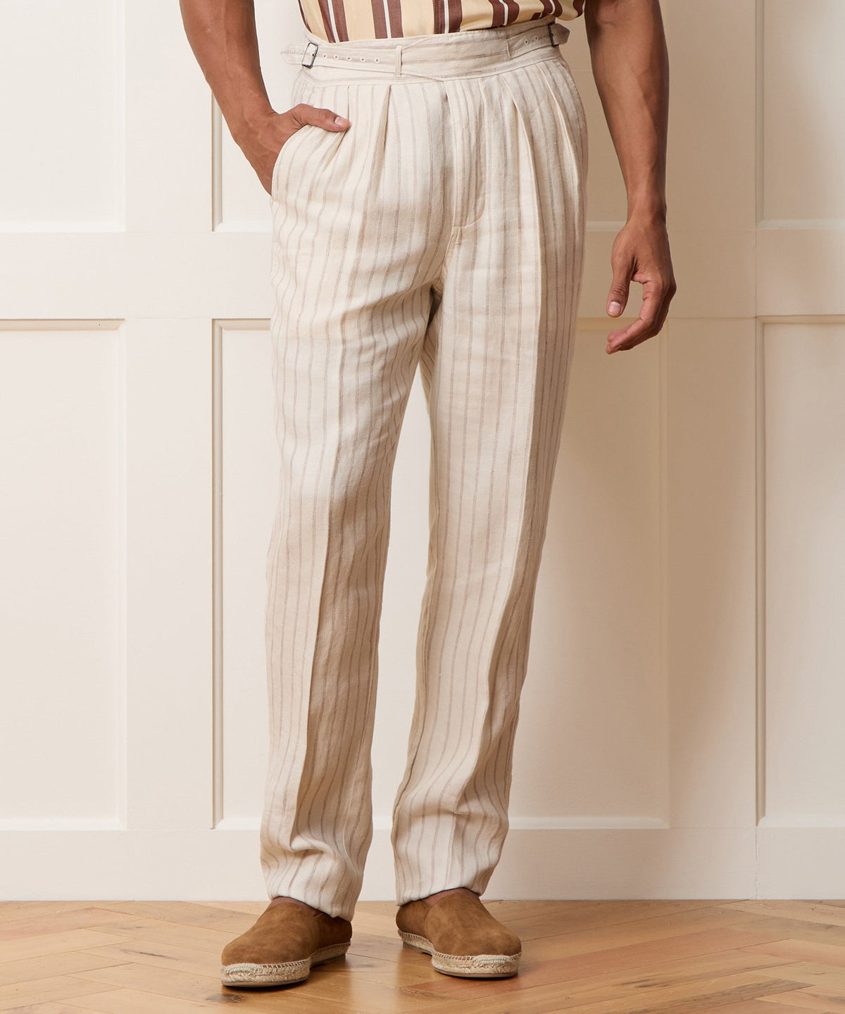 Linen Gurkha Trouser - Cream