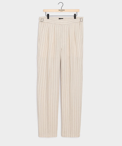 Linen Gurkha Trouser - Cream