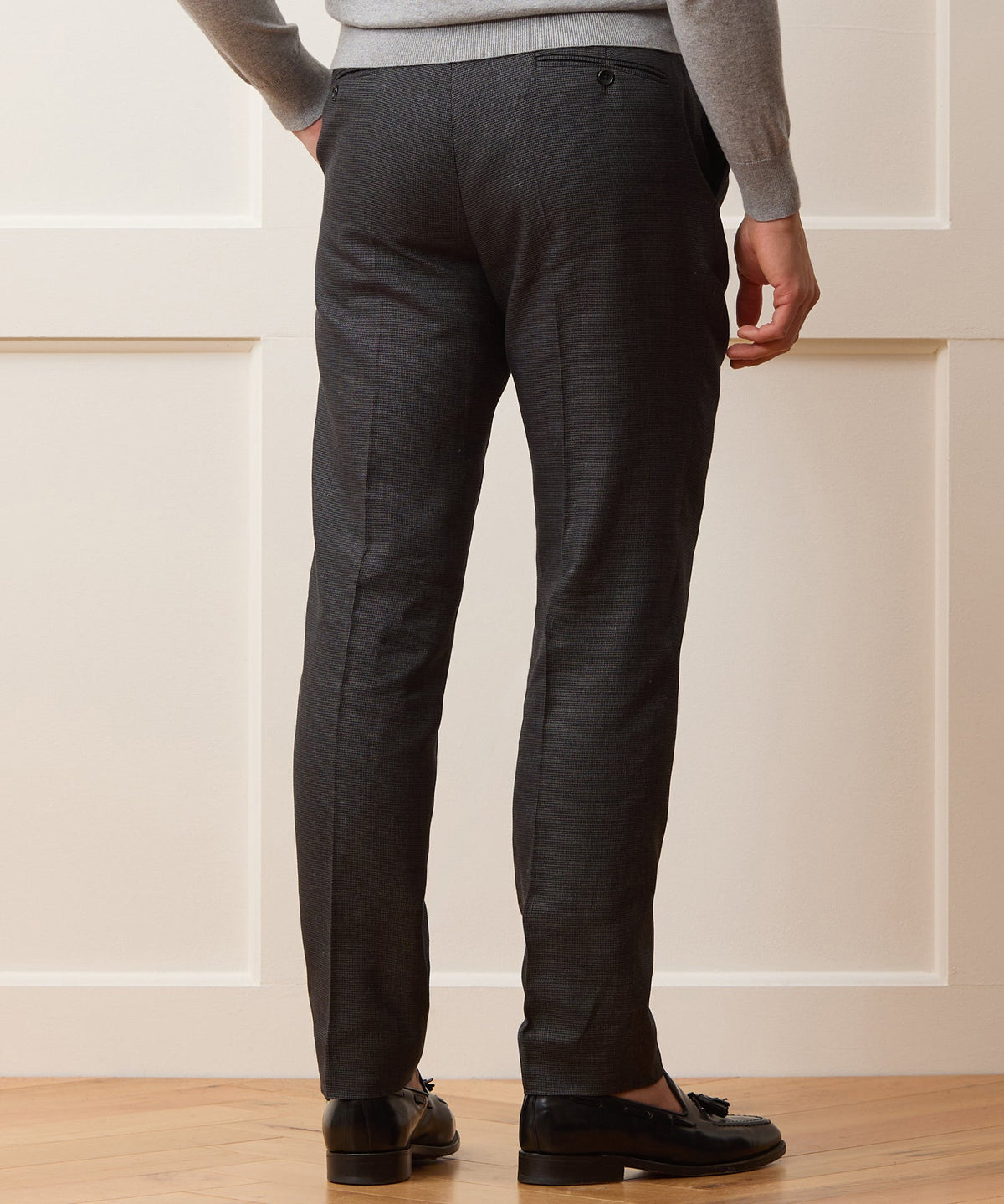 Italian Cotton-Linen Sutton Trouser - Charcoal