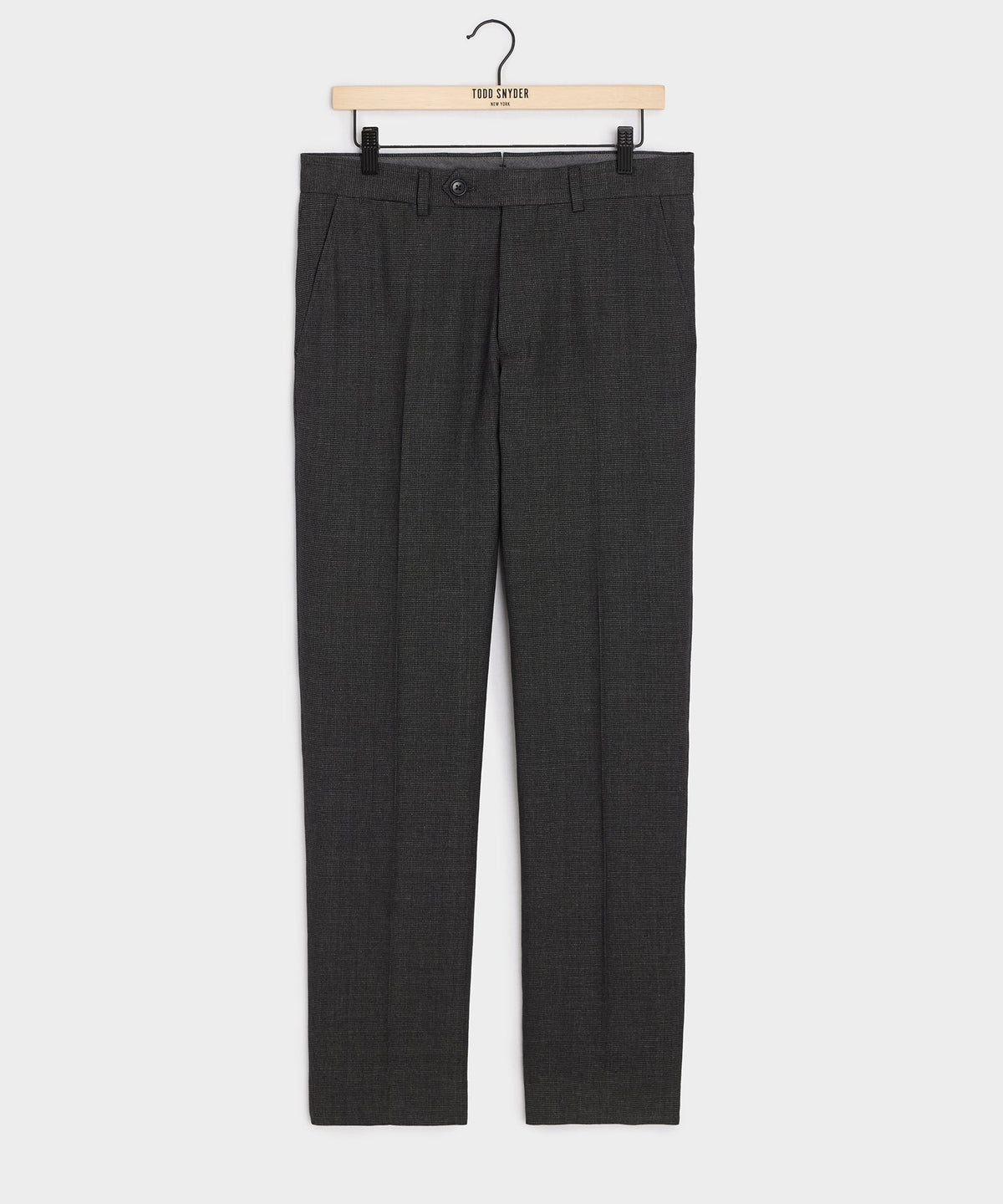 Italian Cotton-Linen Sutton Trouser - Charcoal