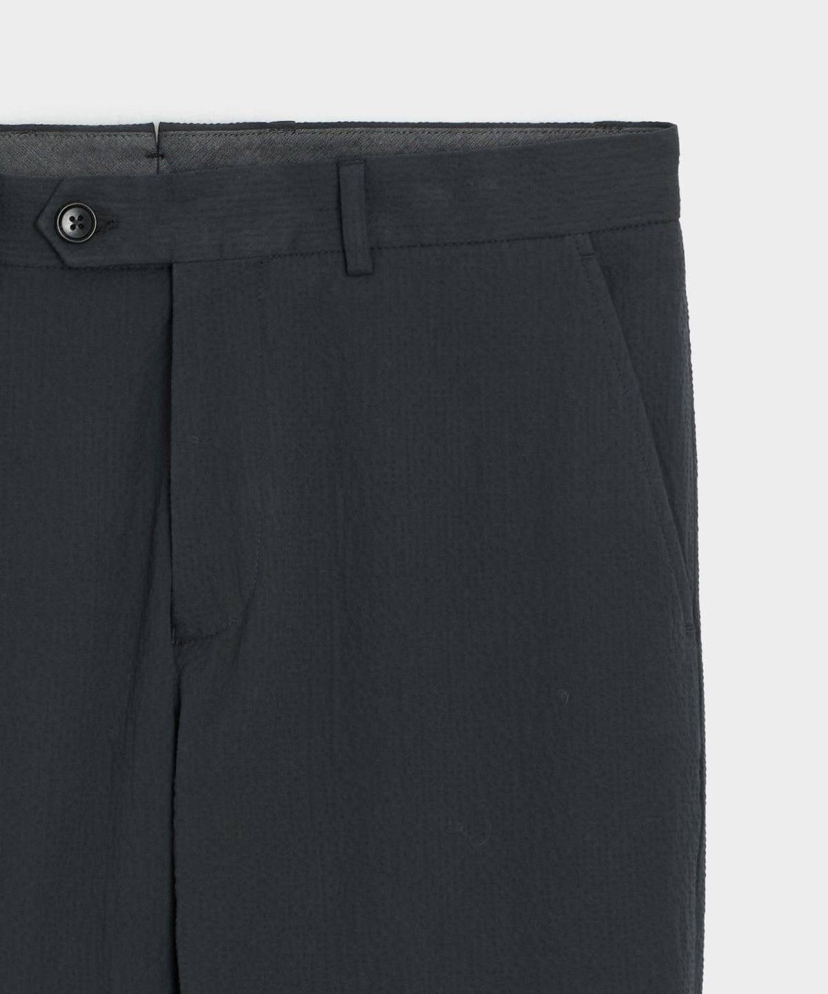 Italian Seersucker Sutton Trouser - Obsidian