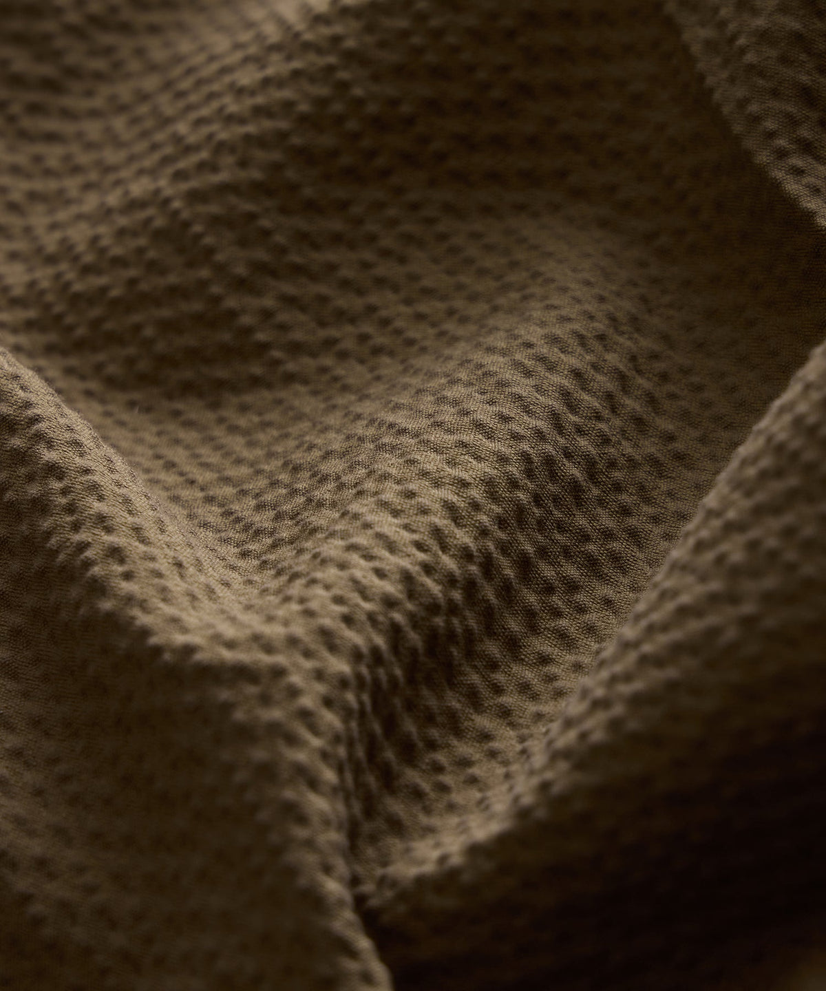 Italian Seersucker Sutton Trouser - Tan
