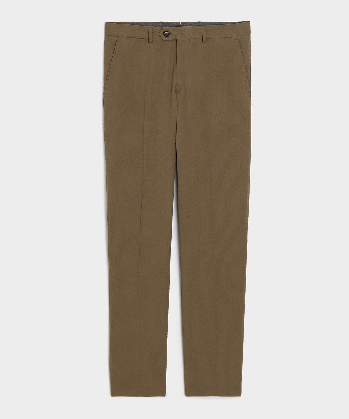 Italian Seersucker Sutton Trouser - Tan