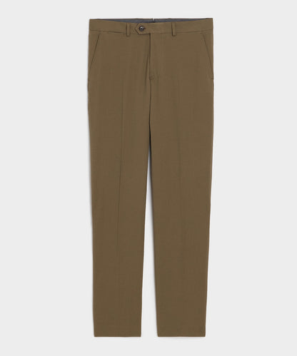 Italian Seersucker Sutton Trouser - Tan