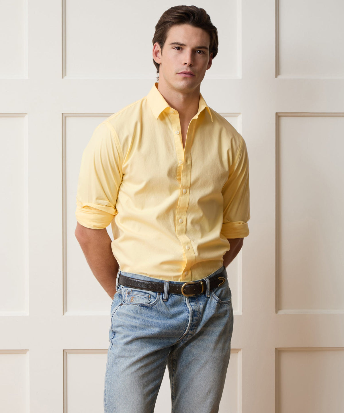 Pinpoint Oxford Sport Shirt - Yellow
