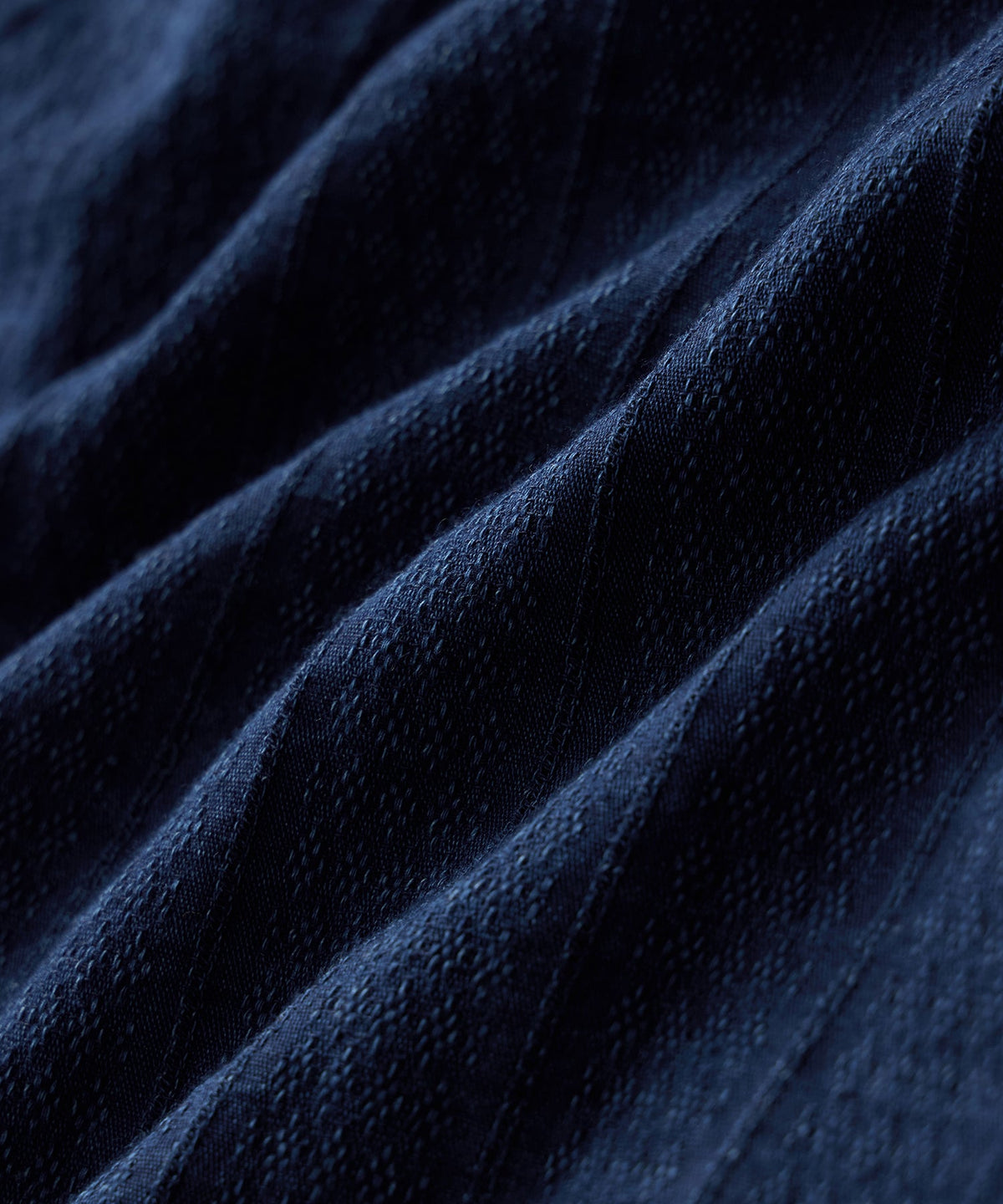 Denim Jacquard Western Shirt - Rinsed Indigo