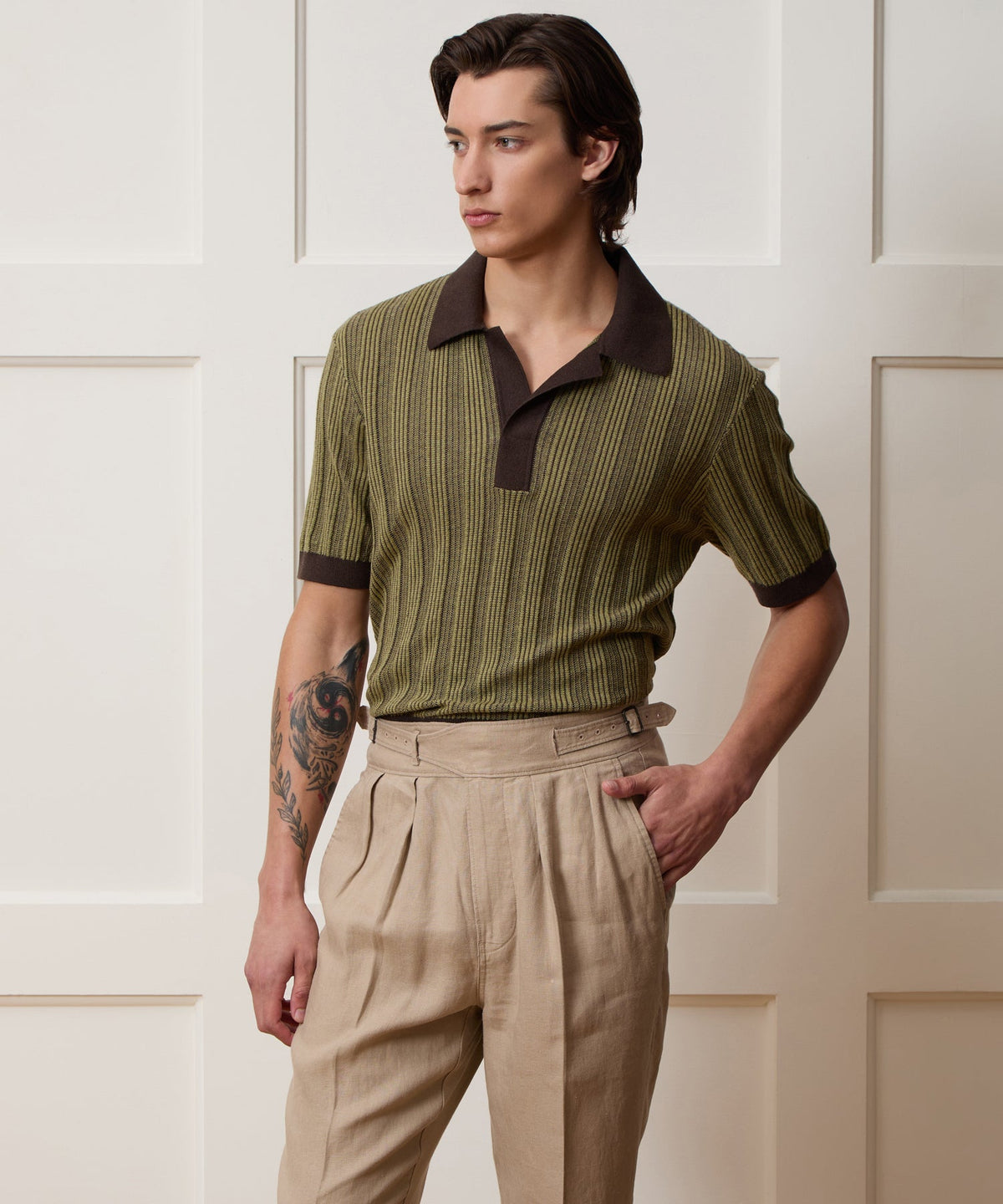 Casanova Sweater Polo - Caviar