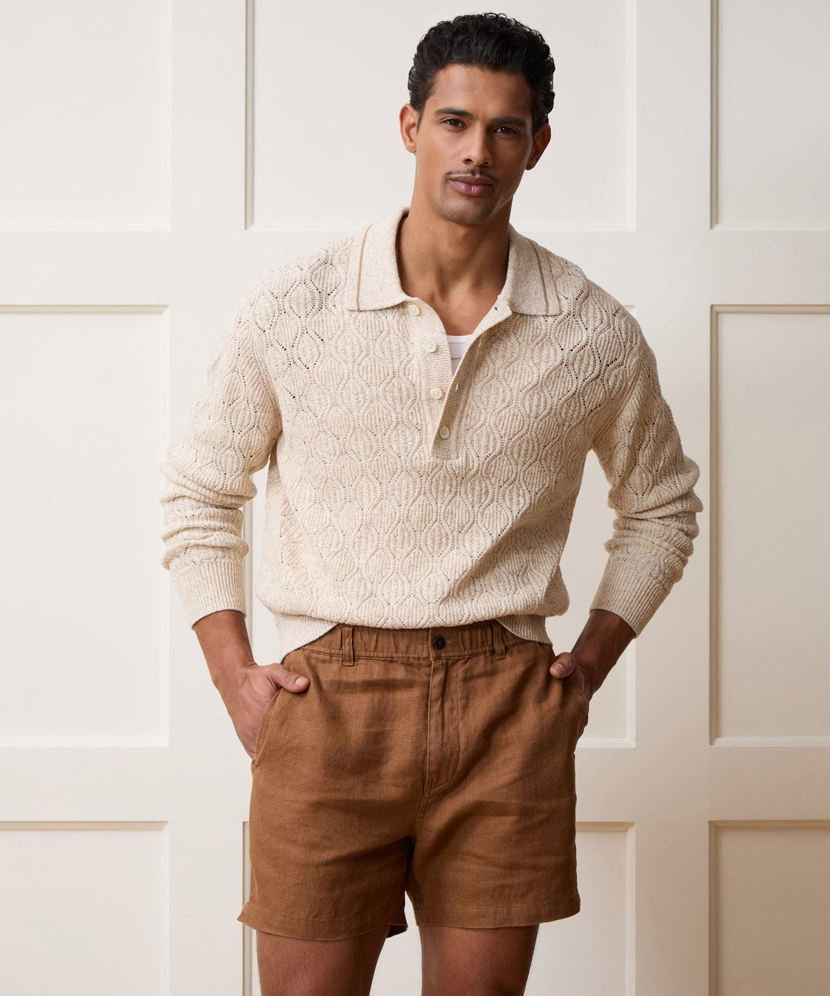 Northridge Sweater Polo - Bisque