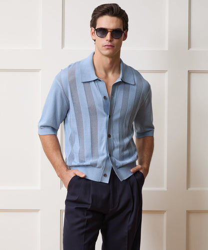 Miles Sweater Polo - Steel Blue