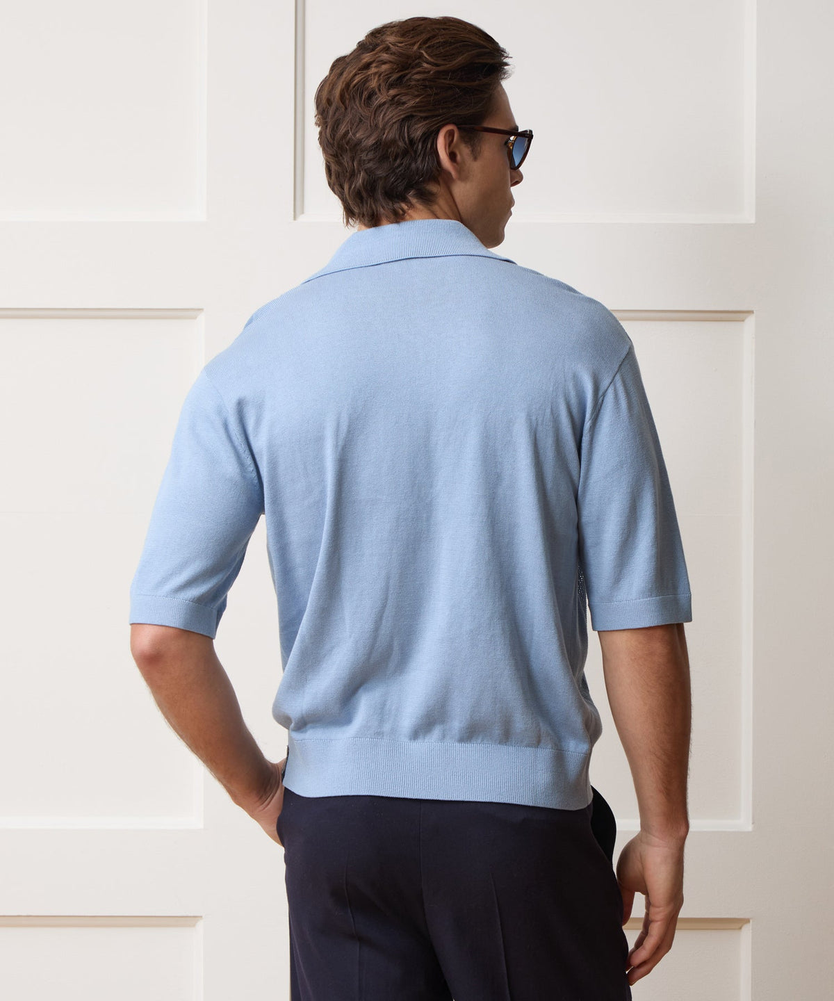 Miles Sweater Polo - Steel Blue