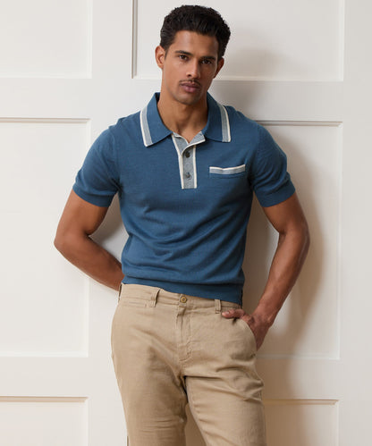 Mojave Sweater Polo - Forest Shade