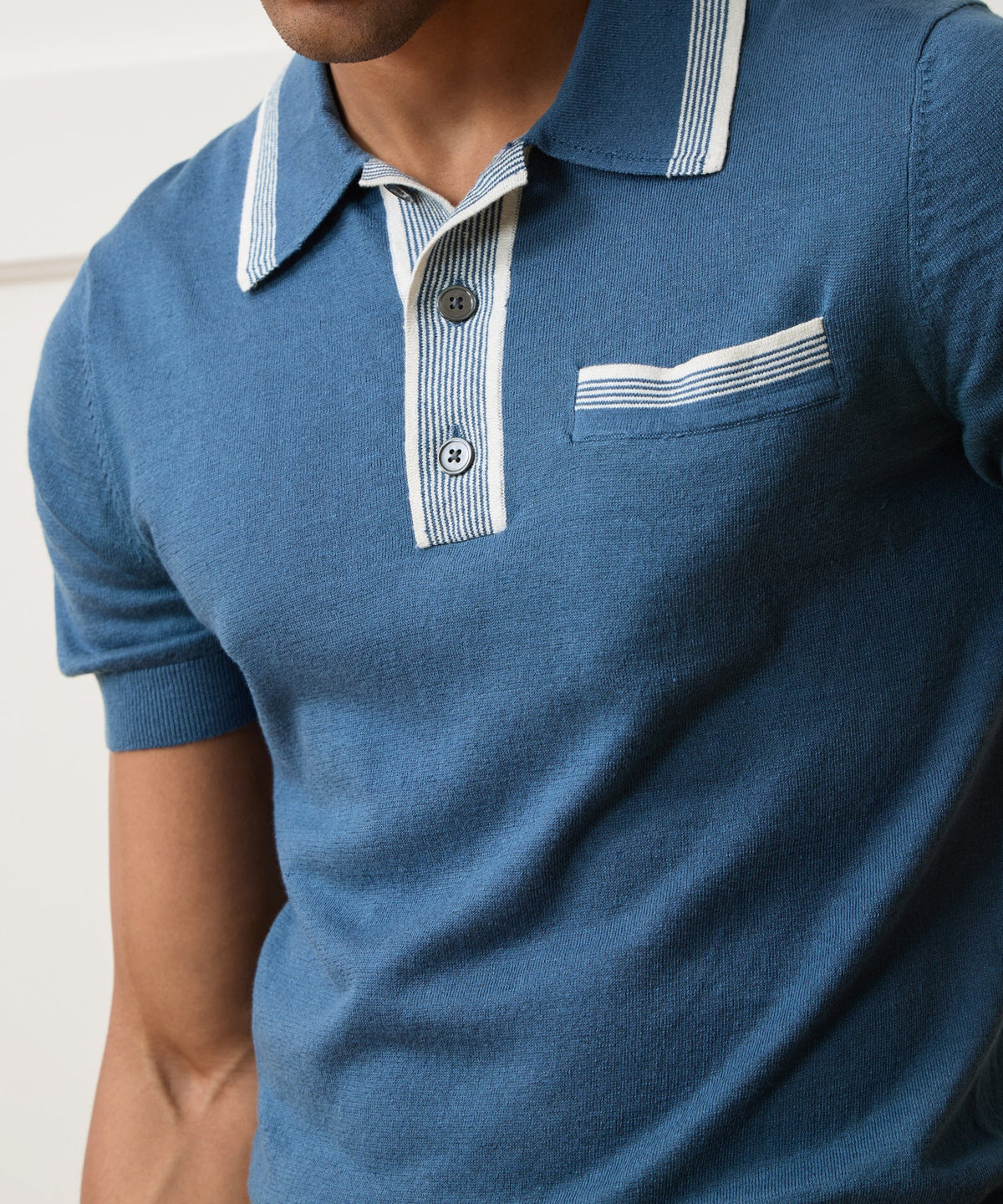 Mojave Sweater Polo - Forest Shade