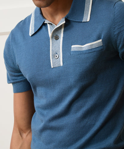Mojave Sweater Polo - Forest Shade