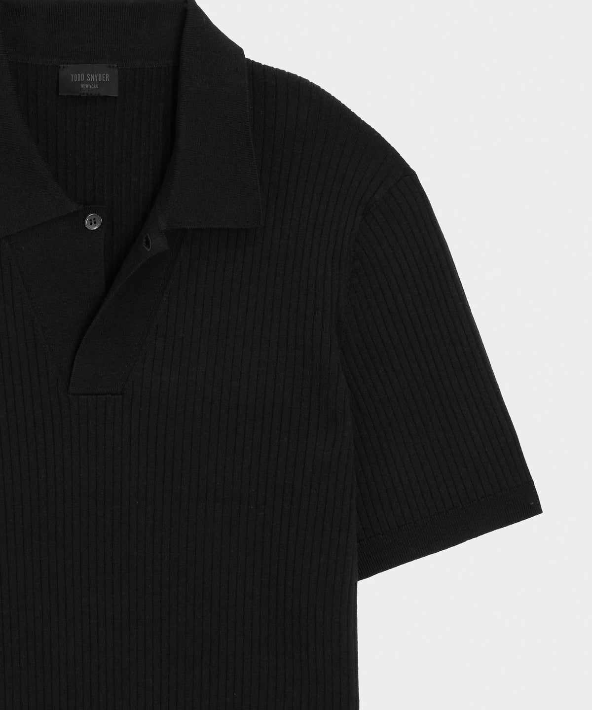Cotton-Cashmere Sweater Polo - Black