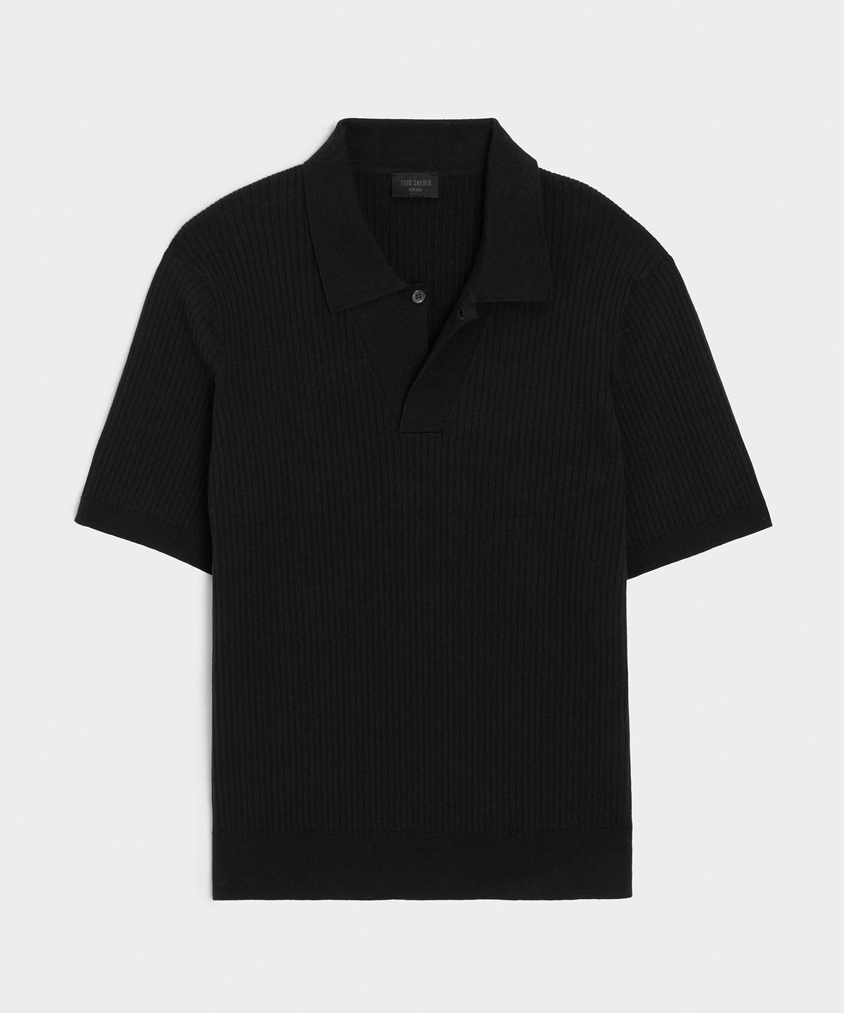Cotton-Cashmere Sweater Polo - Black