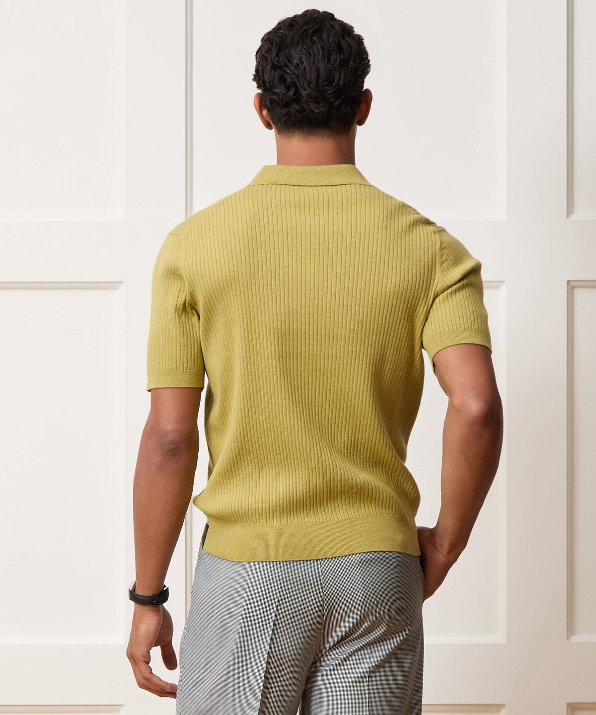 Cotton-Cashmere Sweater Polo - Green Leaf