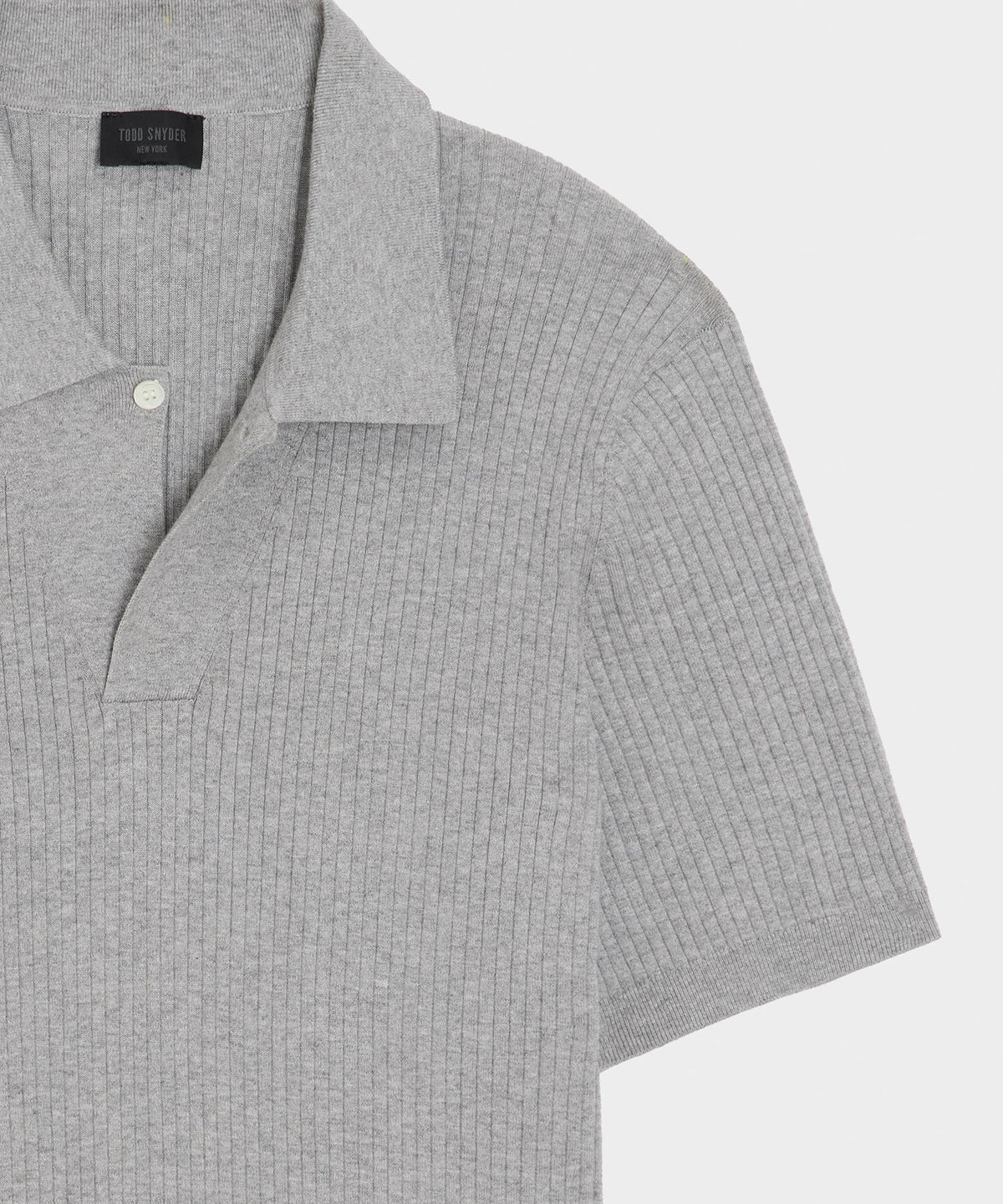 Cotton-Cashmere Sweater Polo - Heather Grey