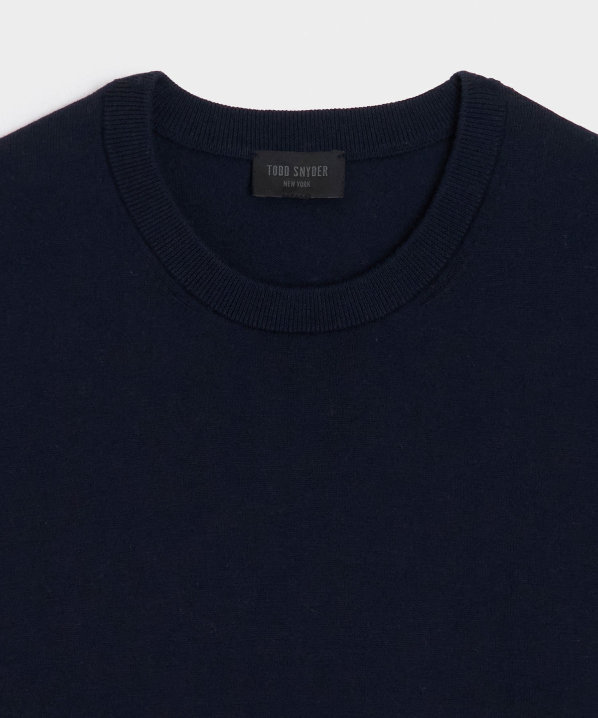 Cotton-Cashmere Sweater Tee - Navy