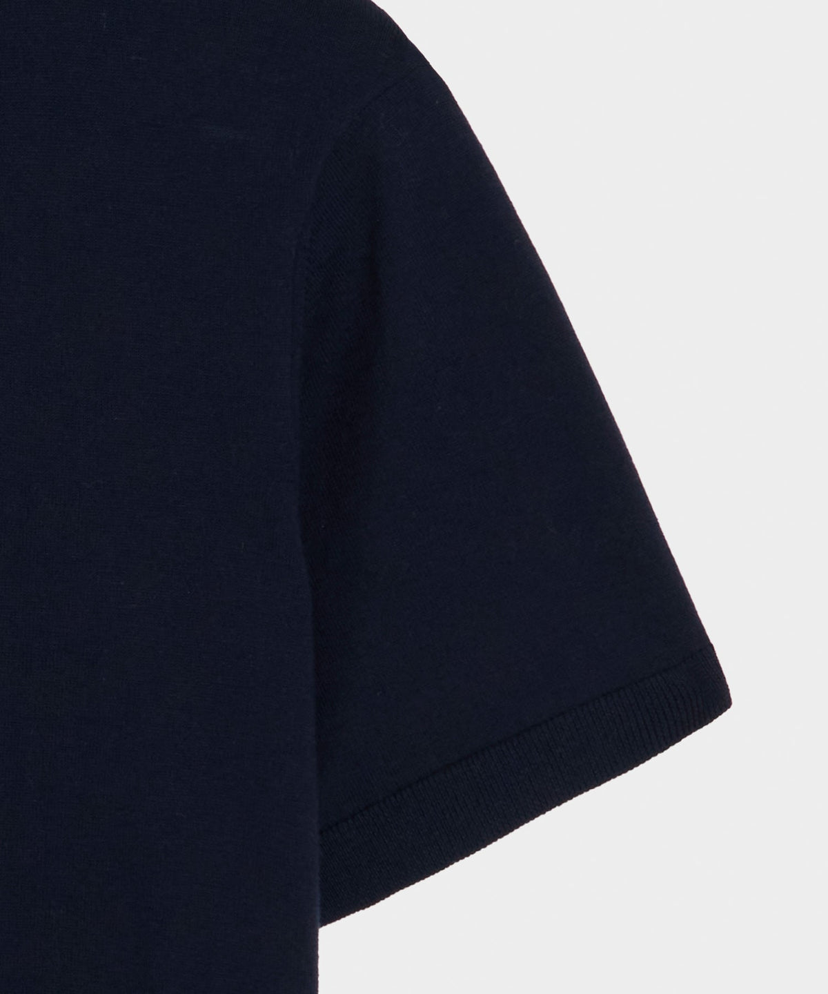 Cotton-Cashmere Sweater Tee - Navy