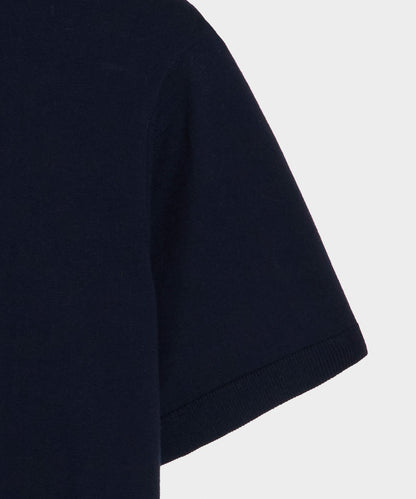Cotton-Cashmere Sweater Tee - Navy