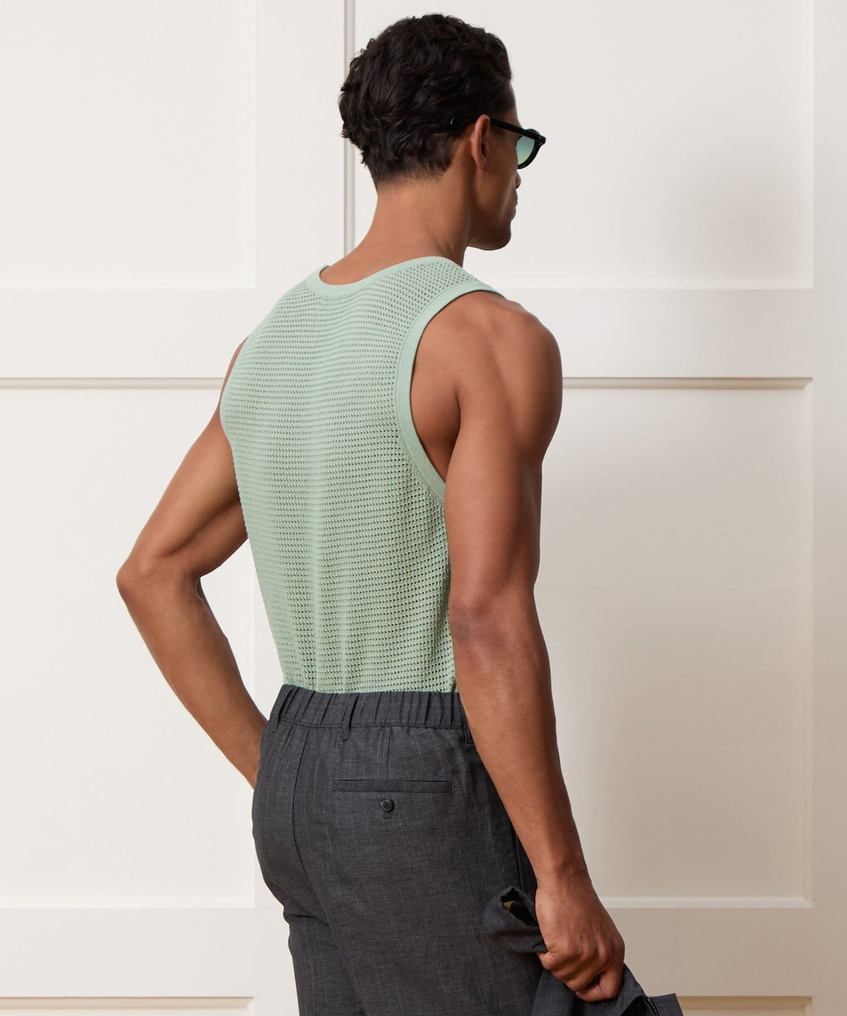 Luxe Mesh Tank - Faded Jade