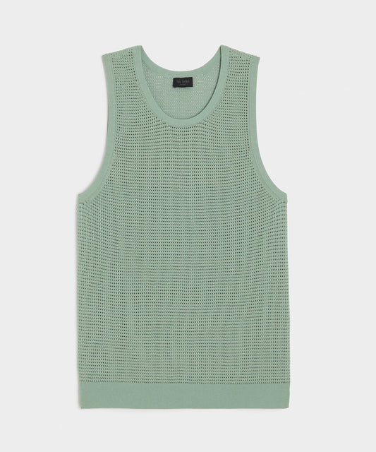 Luxe Mesh Tank - Faded Jade