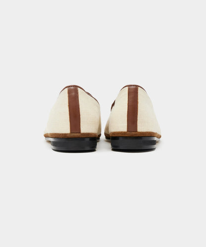 Todd Snyder x Rubinacci Linen Marphy Loafer - Beige