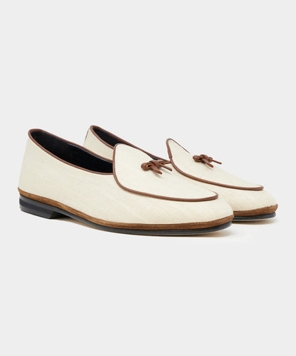 Todd Snyder x Rubinacci Linen Marphy Loafer - Beige