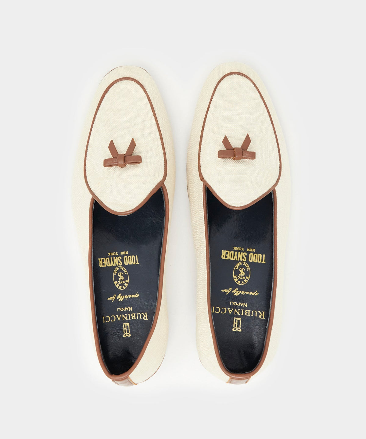 Todd Snyder x Rubinacci Linen Marphy Loafer - Beige
