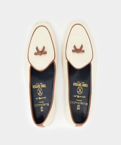 Todd Snyder x Rubinacci Linen Marphy Loafer - Beige